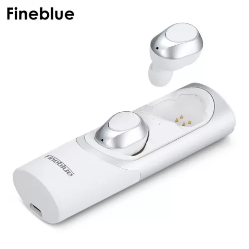 Fineblue RWS - X8 white TWS Twins True Wireless Bluetooth V5.0 Earbuds with Charging Base