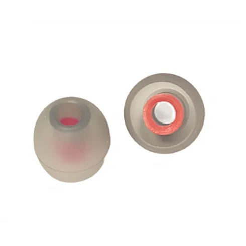 OEM Ανταλλακτικά μαξιλαράκια σιλικόνης για όλων των τύπων ακουστικά (1 ζευγάρι) μέγεθος Large - Γκρι/κόκκινο