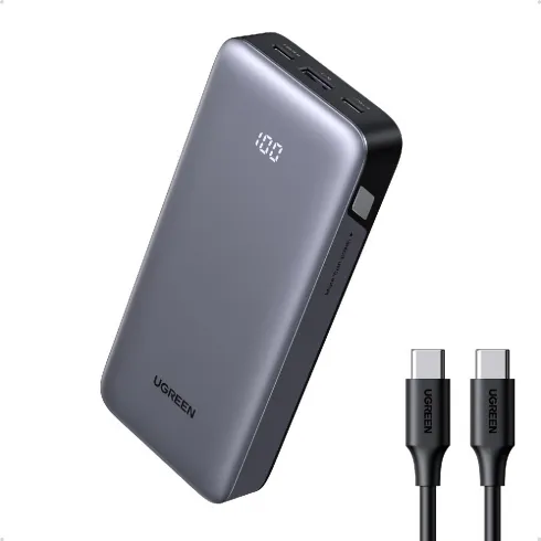 Power Bank 20000mAh PD 30W UGREEN PB532/55989B με καλώδιο USB-C Γκρι