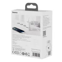 Φορτιστής Baseus - Compact quick charger USB Type C / USB  - 20W 3A Power Delivery - Quick Charge 3.0 -  Λευκό (CCXJ-B02)  #4