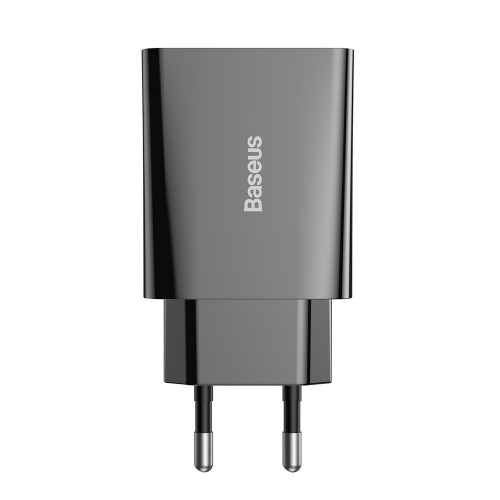 Φορτιστής Baseus Speed Mini - fast wall charger - EU USB Type C, 20W, 3A - Quick Charge - Μαύρο (CCFS-SN01)