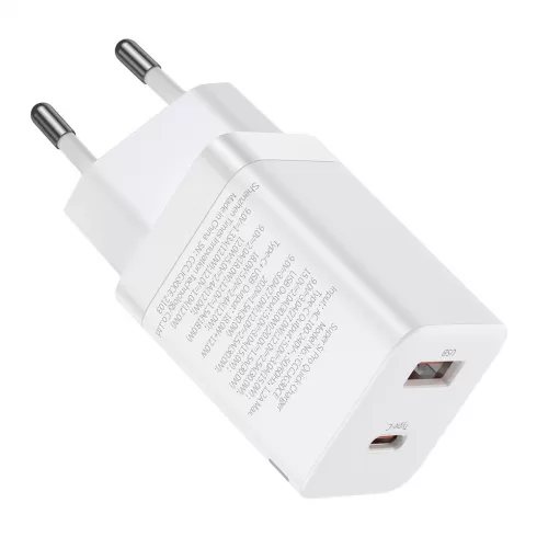 Baseus Super Pro fast wall charger USB / USB Type C 30W Power Delivery Quick Charge white (CCSUPP-E02)