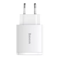 Baseus Compact quick charger USB Type C / 2x USB 30W 3A Power Delivery Quick Charge white (CCXJ-E02) #1