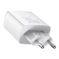 Baseus Compact quick charger USB Type C / 2x USB 30W 3A Power Delivery Quick Charge white (CCXJ-E02) #2
