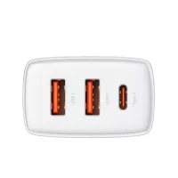 Baseus Compact quick charger USB Type C / 2x USB 30W 3A Power Delivery Quick Charge white (CCXJ-E02) #3