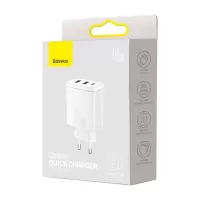 Baseus Compact quick charger USB Type C / 2x USB 30W 3A Power Delivery Quick Charge white (CCXJ-E02) #4