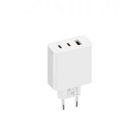 Xiaomi Φορτιστής με θύρα USB-A και 2 θύρες USB-C και Καλώδιο USB-C σε USB-C 67w Gan power delivery - λευκός (A07ZMEU)