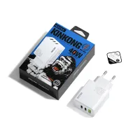 WK WP-U63 Φορτιστής σπιτιού PD 40W με θύρα 1 USB-A και 2 θύρες USB-C Λευκό #2