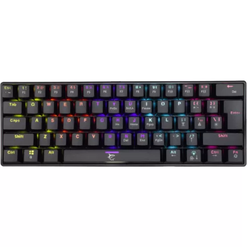 White Shark Shinobi Gaming Μηχανικό Πληκτρολόγιο 60% με Outemu Blue διακόπτες και RGB φωτισμό Αγγλικό US GK-2022B-BLK