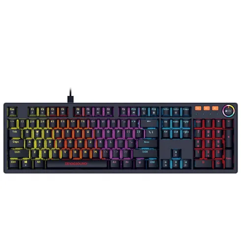 Ενσύρματο μηχανικό πληκτρολόγιο gaming RGB Zeroground KB-3900G SAKIMO v2.0 (Αγγλικό US) #1