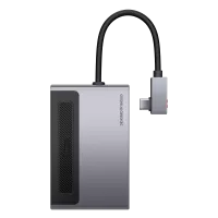 Hub 6in1 Baseus Magic, USB-C to USB 3.0 + HDMI + USB-C PD + Jack 3.5mm + microSD/SD with retractable clip CAHUB-DA0G #1