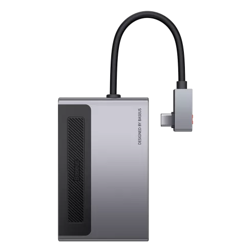 Hub 6in1 Baseus Magic, USB-C to USB 3.0 + HDMI + USB-C PD + Jack 3.5mm + microSD/SD with retractable clip CAHUB-DA0G #1