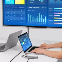 Baseus Metal Gleam 9in1 multifunctional HUB USB Type C - 3x USB 3.2 Gen 1 5Gbps / USB Type C PD 100W / VGA Full HD 60Hz / HDMI 4K 30Hz / czytnik kart TF i SD / RJ45 1Gbps gray (CAHUB-CU0G) #14