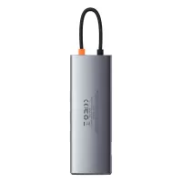 Baseus Metal Gleam 9in1 multifunctional HUB USB Type C - 3x USB 3.2 Gen 1 5Gbps / USB Type C PD 100W / VGA Full HD 60Hz / HDMI 4K 30Hz / czytnik kart TF i SD / RJ45 1Gbps gray (CAHUB-CU0G) #1