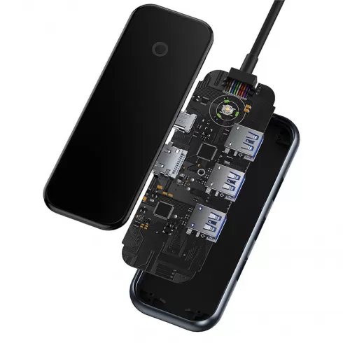 Baseus Hub 5in1 AcmeJoy series USB-C to 2xUSB 3.0 + USB 2.0 + USB-C PD + HDMI (dark grey) WKJZ010213 #6