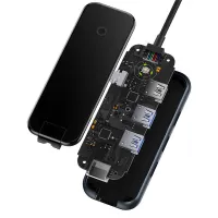 Baseus Hub 5in1 AcmeJoy series USB-C to 2xUSB 3.0 + USB 2.0 + USB-C PD + RJ45 (dark grey) WKJZ010113 #6