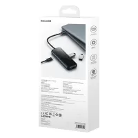 Baseus Hub 5in1 AcmeJoy series USB-C to 2xUSB 3.0 + USB 2.0 + USB-C PD + RJ45 (dark grey) WKJZ010113 #7