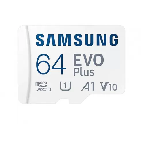 Samsung Evo Plus (2021) microSDXC 64GB Class 10 U1 V10 A1 Κάρτα Μνήμης με αντάπτορα