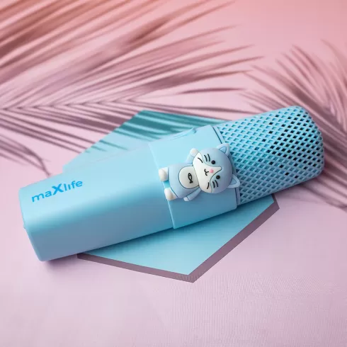 Maxlife Μικρόφωνο Karaoke Bluetooth με ηχείο Animal MXBM-500 μπλε #2