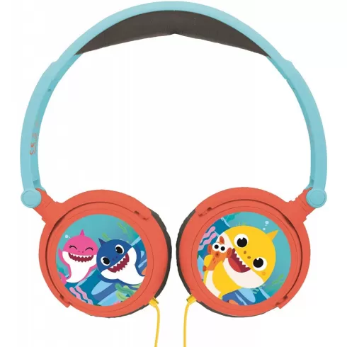 Baby Shark character headphones Junior Ενσύρματα Ακουστικά με ασφαλή μέγιστη ένταση ήχου για παιδιά μπλε-κόκκινο