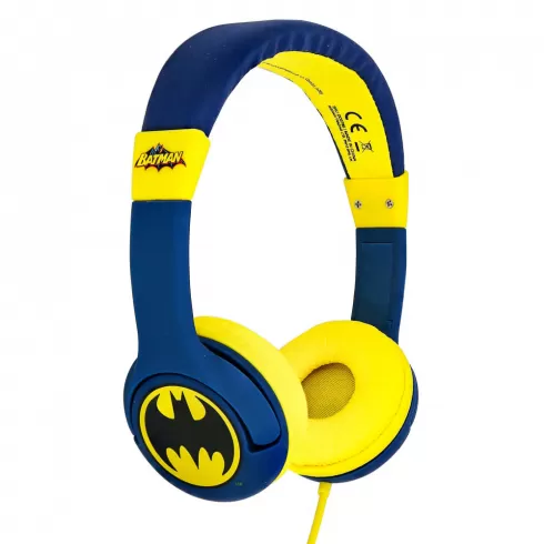 Batman Headphones Junior DC0765 Ενσύρματα Ακουστικά με ασφαλή μέγιστη ένταση ήχου για παιδιά μπλε-κίτρινο