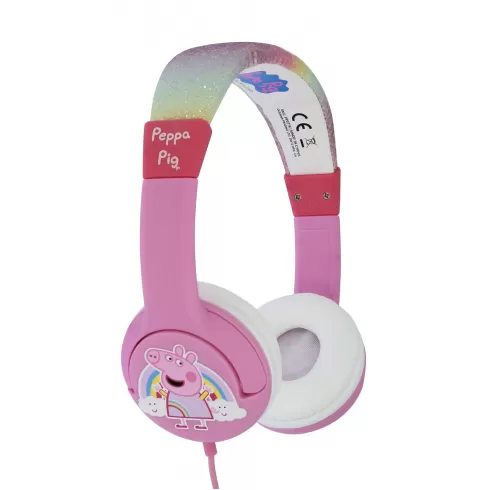 OTL Peppa Pig Glitter Rainbow Peppa Kids Headphones Ενσύρματα Over Ear Παιδικά Ακουστικά PP0776 Ροζ