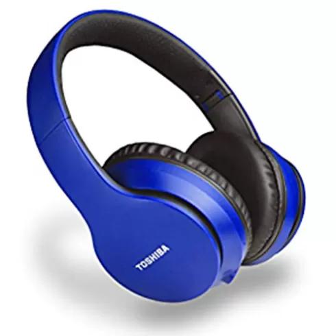 Toshiba Ασύρματα Bluetooth Over Ear ακουστικά RZE-BT166H μπλε
