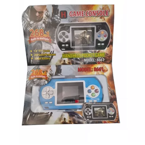 Φορητή κονσόλα μπλε gaming – Digital Pocket Console  – 268 in 1 – 8661 – 086116