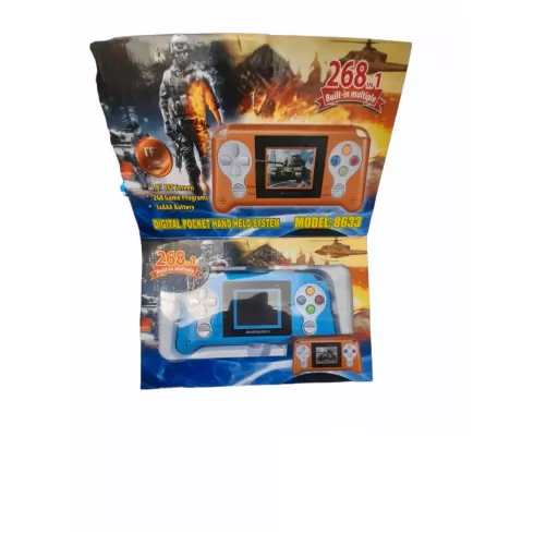 Φορητή κονσόλα μπλε gaming – Digital Pocket Console – 268 in 1 – 8633 – 086338