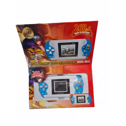 Φορητή κονσόλα μπλε gaming – Digital Pocket Console – 268 in 1 – 8630 – 086307
