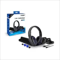 Dobe Σετ 5 σε 1 με Ακουστικά Headset Gamer - Βάση Φόρτισης Τηλεχειριστηρίων Controller PS4 - Thumb Grips & Ραφάκι 10 Παιχνιδιών #2