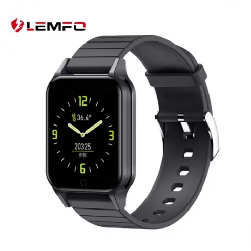 LEMFO T96 Smart Watch με Μέτρηση Θερμοκρασίας- Μαύρο