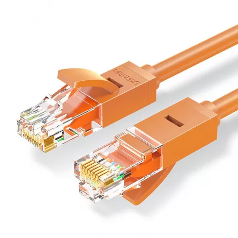 Ugreen Ethernet patchcord καλώδιο RJ45 Cat 6 UTP 1000Mbps 1 m - Πορτοκαλί (NW102 80831)