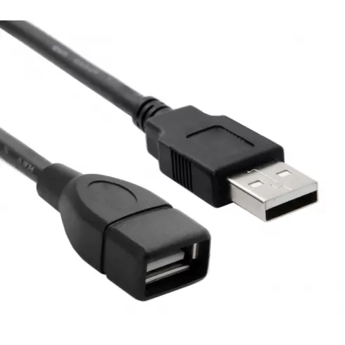 POWERTECH καλώδιο USB αρσενικό σε θηλυκό CAB-U011, copper, 1.5m, μαύρο CAB-U011