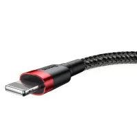 Baseus Cafule Cable Durable Nylon Braided Wire USB / Lightning QC3.0 2.4A 1M black-red (CALKLF-B19) #4