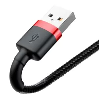 Baseus Cafule Cable Durable Nylon Braided Wire USB / Lightning QC3.0 2.4A 1M black-red (CALKLF-B19) #3