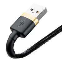 Baseus Cafule Cable Durable Nylon Braided Wire USB / Lightning QC3.0 2.4A 1M black-gold (CALKLF-BV1) #2
