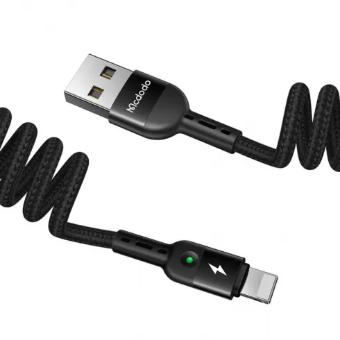 USB to Lightning Cable, Mcdodo CA-6410, Spring, 1.8m (Black) #1