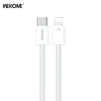WK WDC-21 Καλώδιο φόρτισης USB-C σε Lightning PD 27W 1m Λευκό