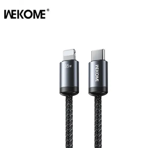 WK WDC-33 Καλώδιο φόρτισης  USB-C σε Lightning PD 35W 1m Μαύρο