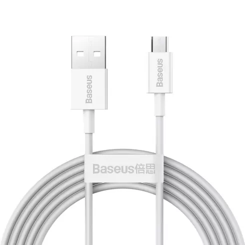 Καλώδιο Baseus Superior Series USB - micro USB, fast charging, data cable, 2A, 2m Λευκό (CAMYS-A02)