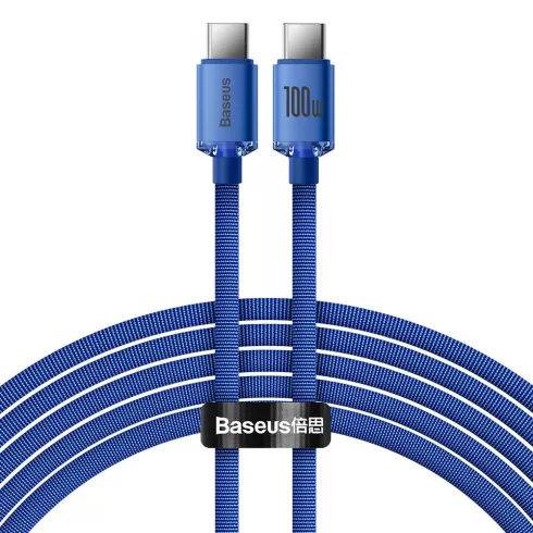 Baseus Crystal Shine Series cable USB cable for fast charging and data transfer USB Type C - USB Type C 100W 2m blue (CAJY000703)