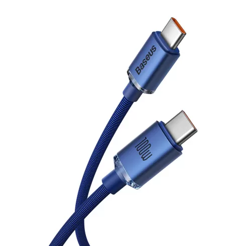 Baseus Crystal Shine Series cable USB cable for fast charging and data transfer USB Type C - USB Type C 100W 2m blue (CAJY000703) #1