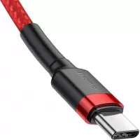 Καλώδιο Baseus Cafule Braided USB 2.0 USB-C male - USB-C male 2m CATKLF-H09- Κόκκινο #3