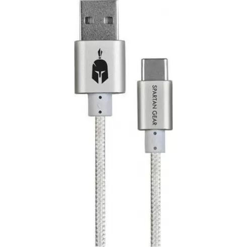 Spartan Gear Double Sided USB Cable type C to type A 2m καλώδιο για PS5 / Xbox Series X/S λευκό