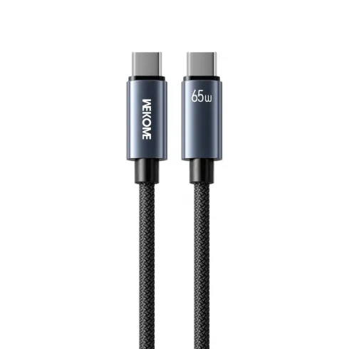 WK Καλώδιο φόρτισης WDC-64 USB-C σε USB-C PD 65W 1.2m μαύρο