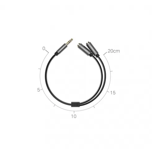 Ugreen 3,5 mm mini jack AUX splitter adapter cable 20cm - Ασημί (10532) #3