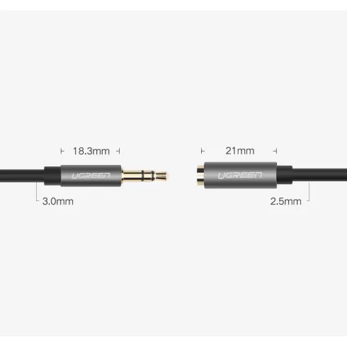 Ugreen 3,5 mm mini jack AUX splitter adapter cable 20cm - Ασημί (10532) #4