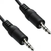 OEM καλώδιο stereo 3.5mm αρσενικό σε 3.5mm αρσενικό 0.5m μαύρο #1
