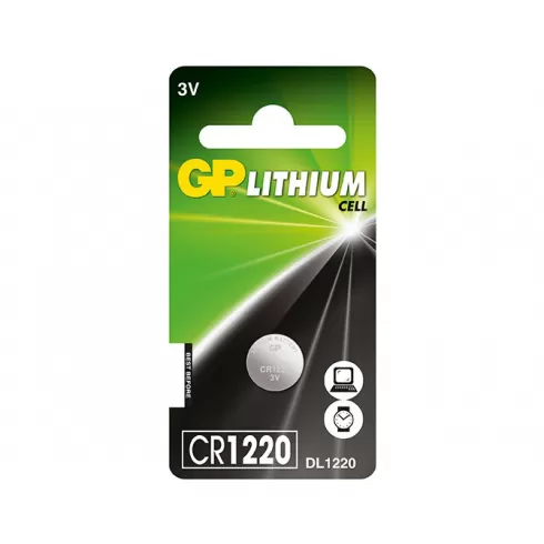 GP Batteries Μπαταρία Λιθίου CR1220 3V 36mAh 1 Τεμ.